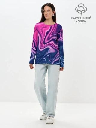 Лонгслив женский. Хлопок / Abstraction