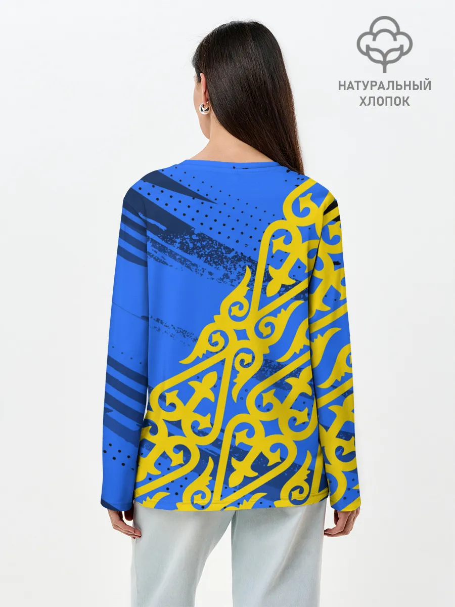 Лонгслив женский. Хлопок / Форма Казахстан