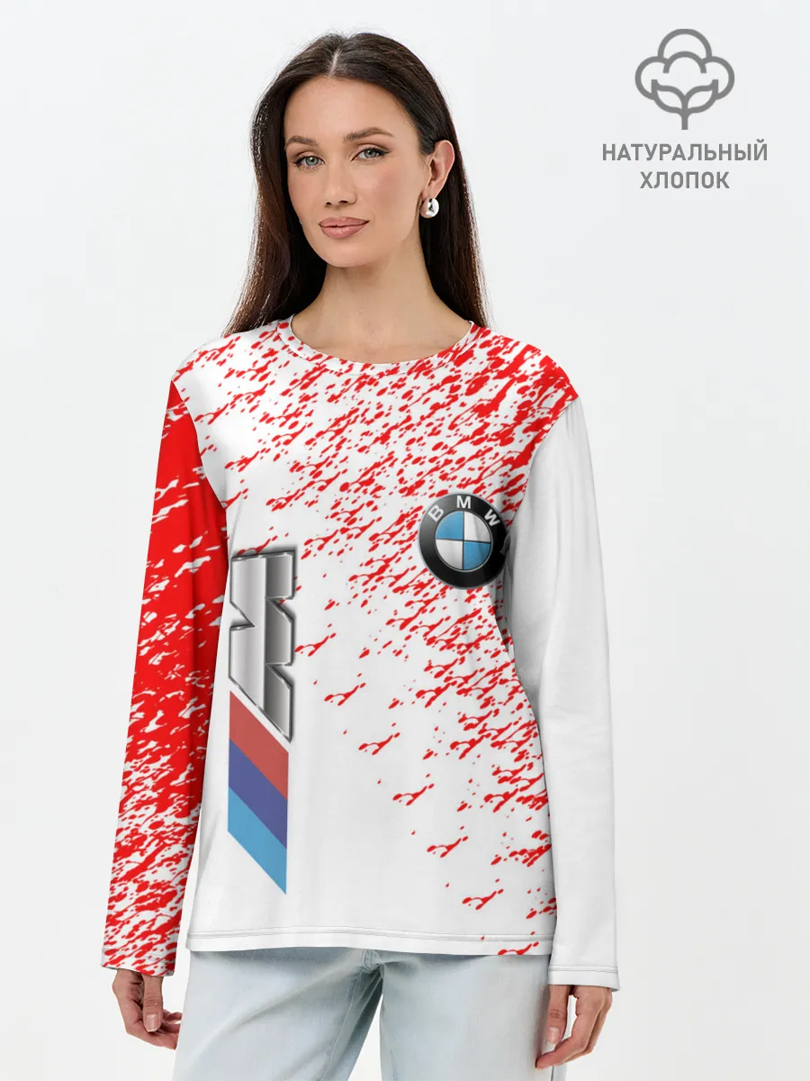 Лонгслив женский. Хлопок / bmw
