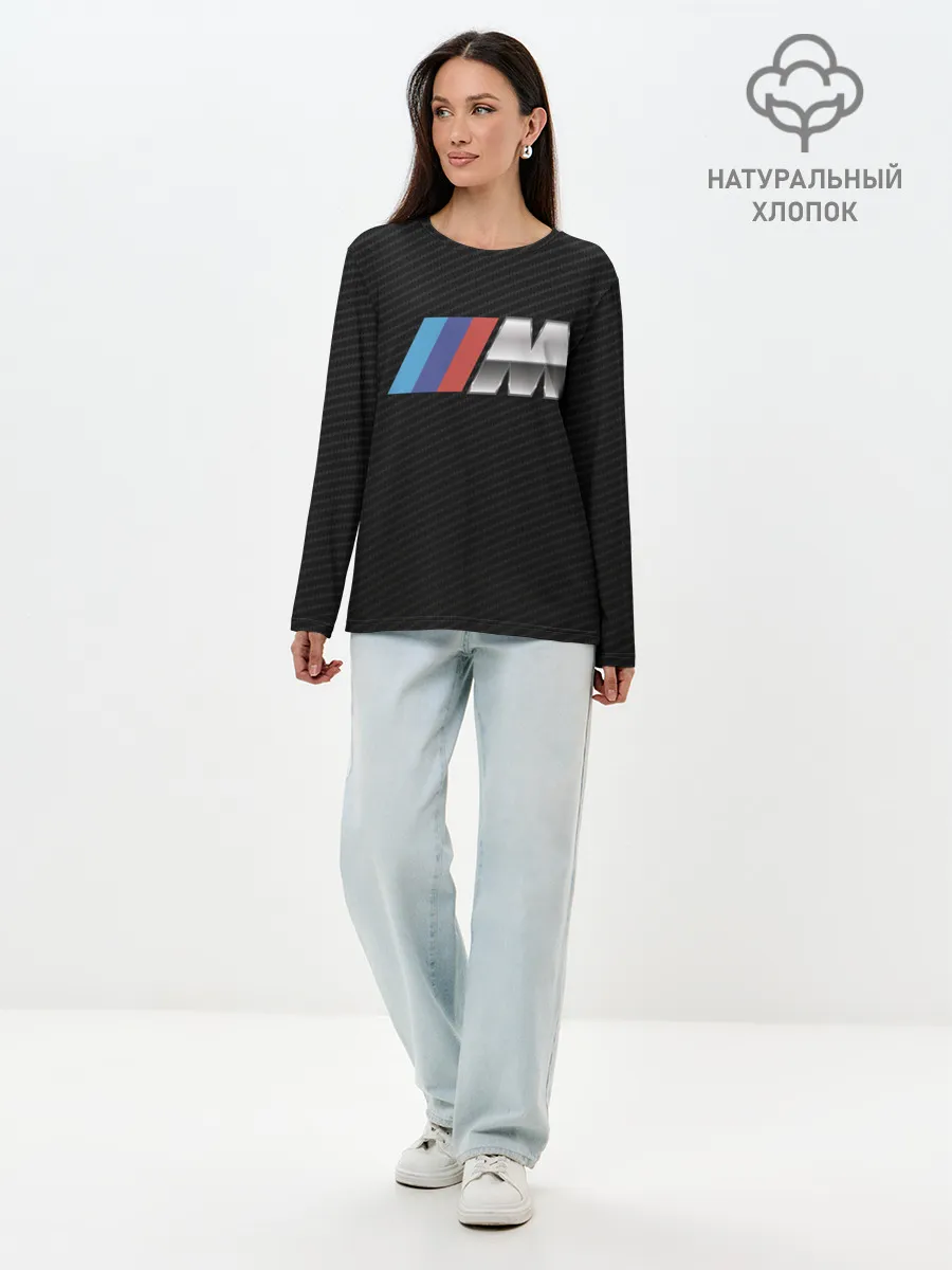 Лонгслив женский. Хлопок / bmw