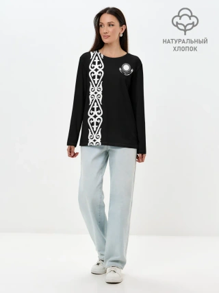 Лонгслив женский. Хлопок / Форма Казахстан