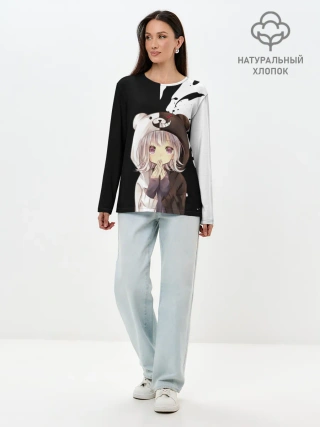 Лонгслив женский. Хлопок / Danganropa