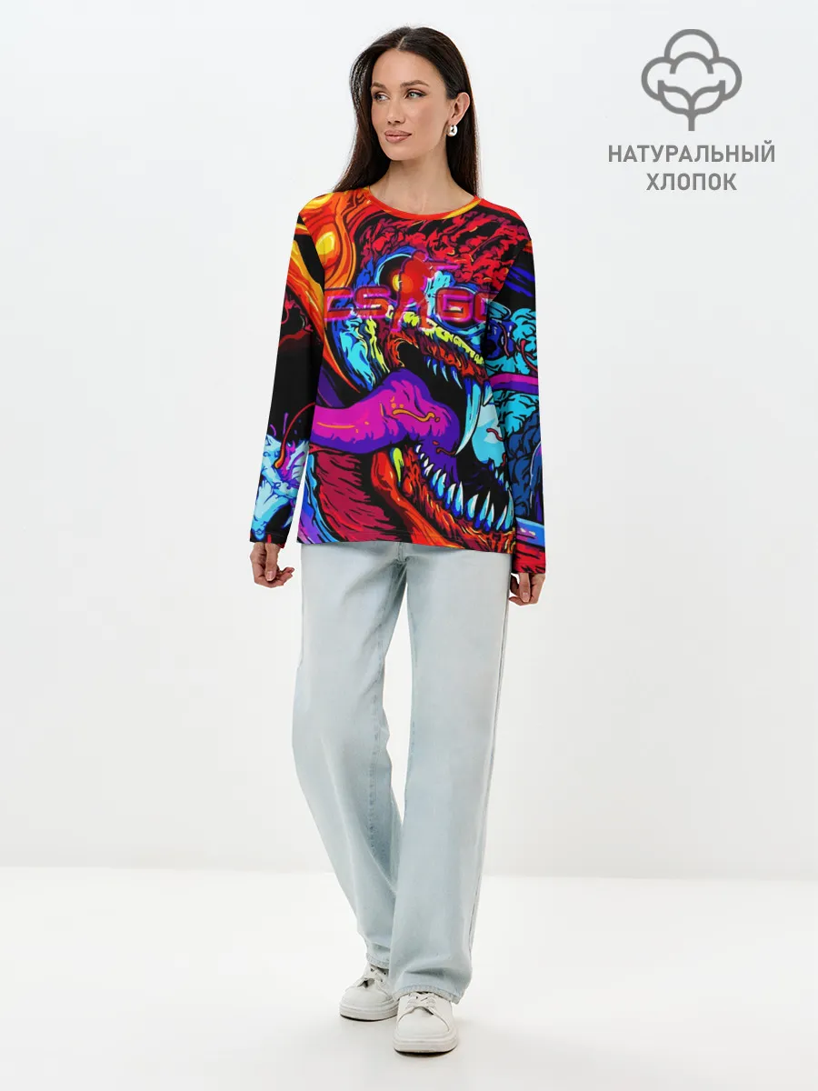 Лонгслив женский. Хлопок / HYPER BEAST | CS GO