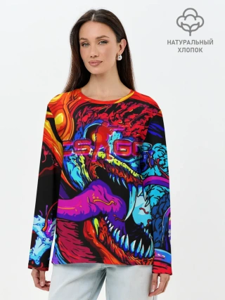 Лонгслив женский. Хлопок / HYPER BEAST | CS GO