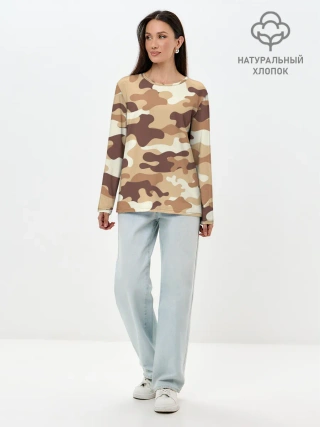 Лонгслив женский. Хлопок / МИЛИТАРИ