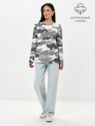 Лонгслив женский. Хлопок / МИЛИТАРИ