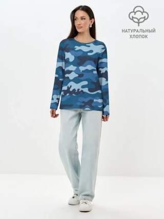 Лонгслив женский. Хлопок / МИЛИТАРИ