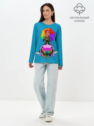 Лонгслив женский. Хлопок / 6IX9INE