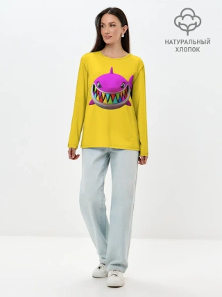 Лонгслив женский. Хлопок / 6IX9INE