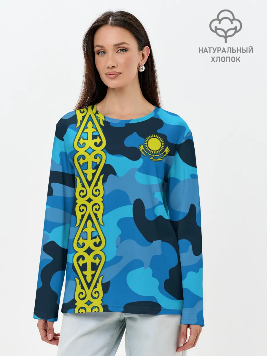 Лонгслив женский. Хлопок / Qazaqstan