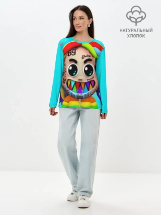 Лонгслив женский. Хлопок / 6IX9INE
