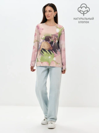 Лонгслив женский. Хлопок / Дазай и Чуя