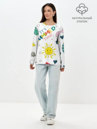 Лонгслив женский. Хлопок / summer time