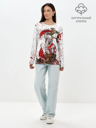 Лонгслив женский. Хлопок / GOD OF WAR