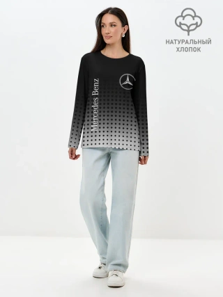 Лонгслив женский. Хлопок / Mercedes-Benz