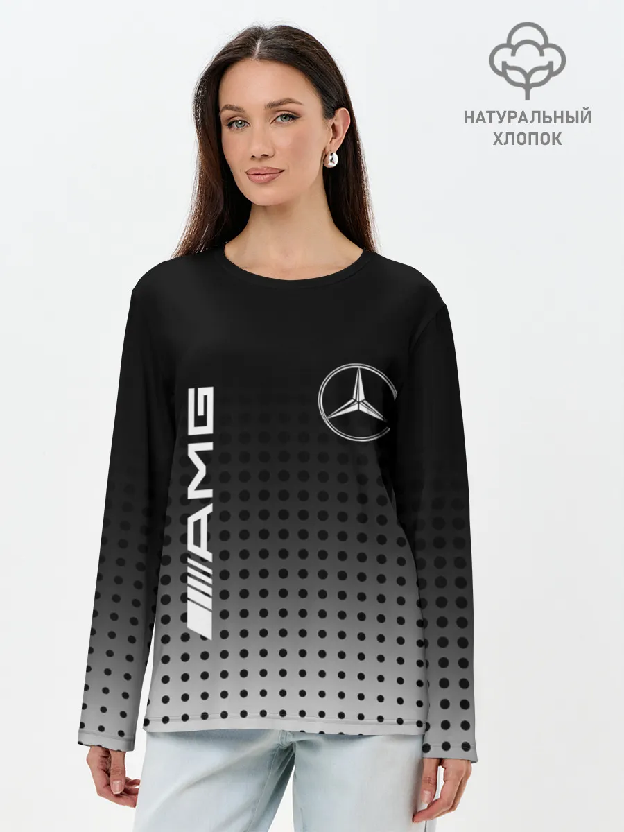 Лонгслив женский. Хлопок / Mercedes-Benz