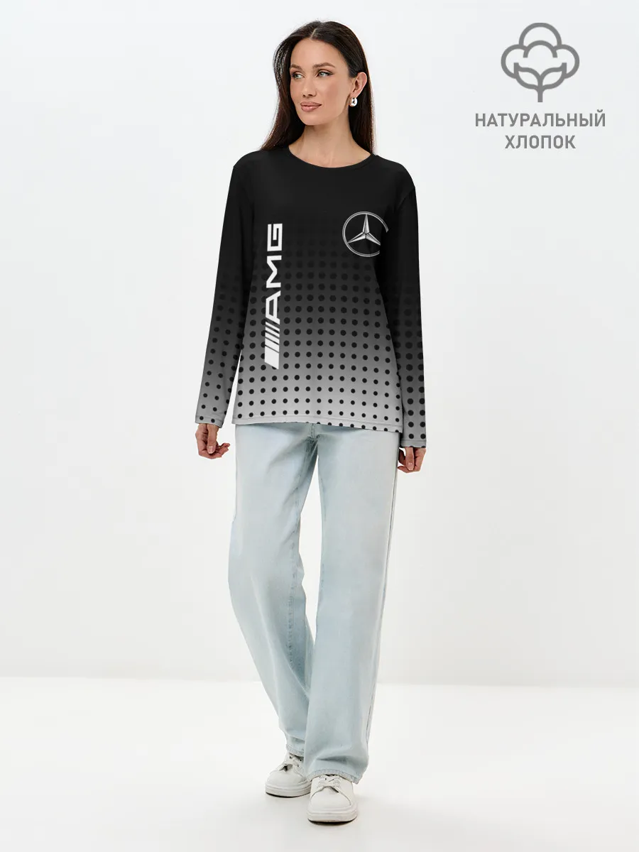 Лонгслив женский. Хлопок / Mercedes-Benz
