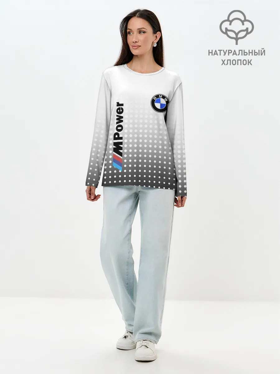 Лонгслив женский. Хлопок / BMW