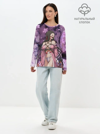 Лонгслив женский. Хлопок / Незуко