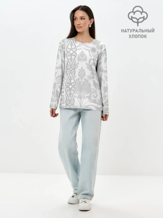 Лонгслив женский. Хлопок / Qazaqstan