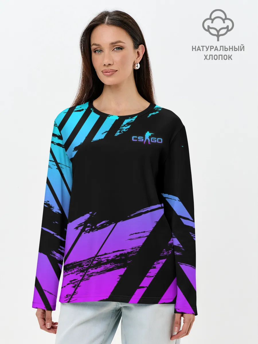 Лонгслив женский. Хлопок / Counter-Strike