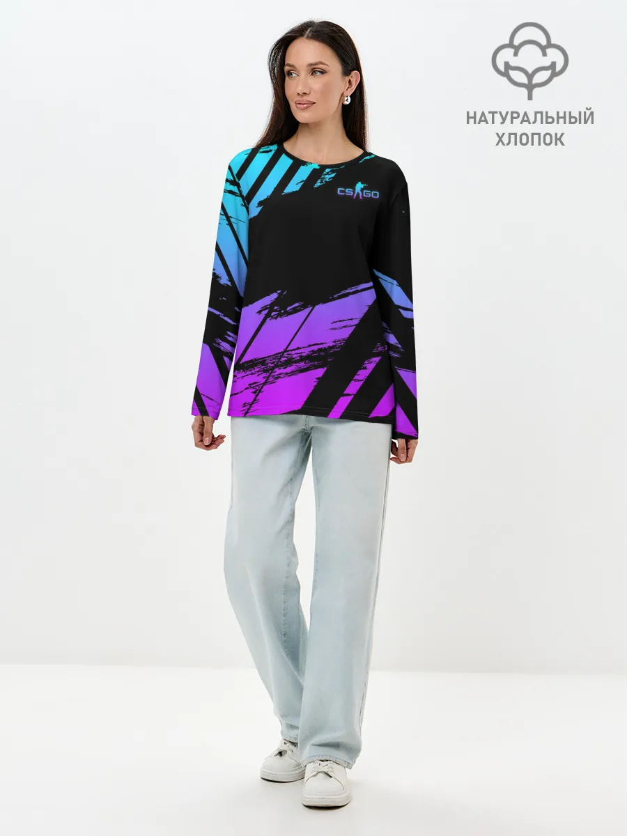 Лонгслив женский. Хлопок / Counter-Strike
