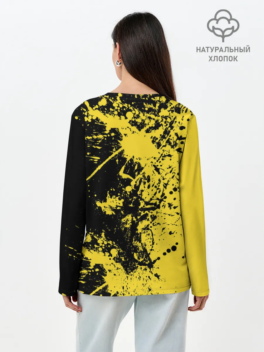 Лонгслив женский. Хлопок / Ночное солнце