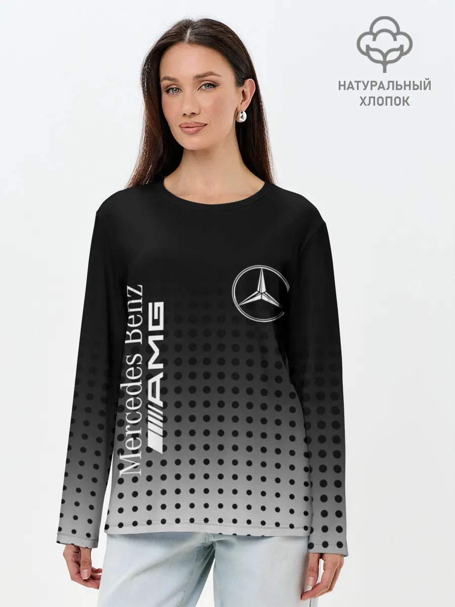 Лонгслив женский. Хлопок / Mercedes-Benz