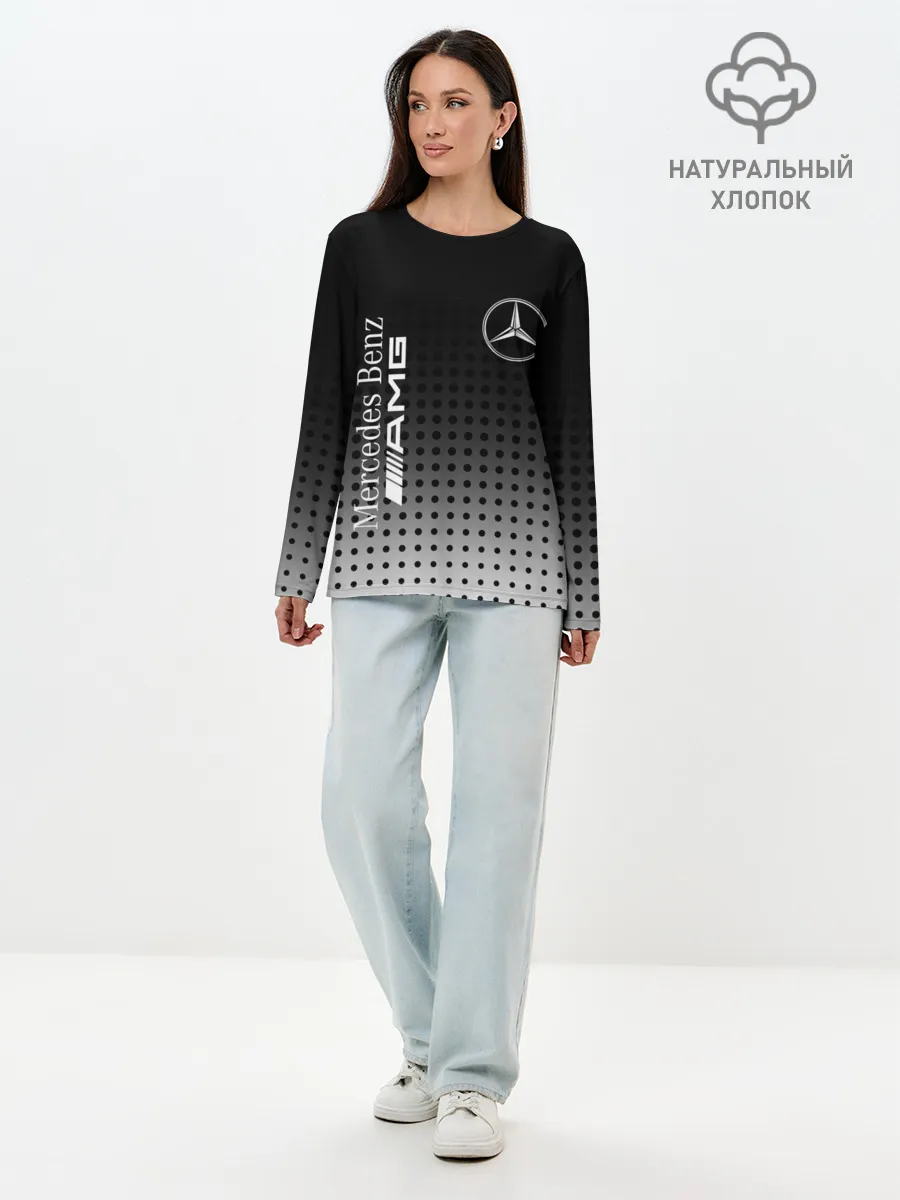 Лонгслив женский. Хлопок / Mercedes-Benz