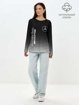 Лонгслив женский. Хлопок / Mercedes-Benz