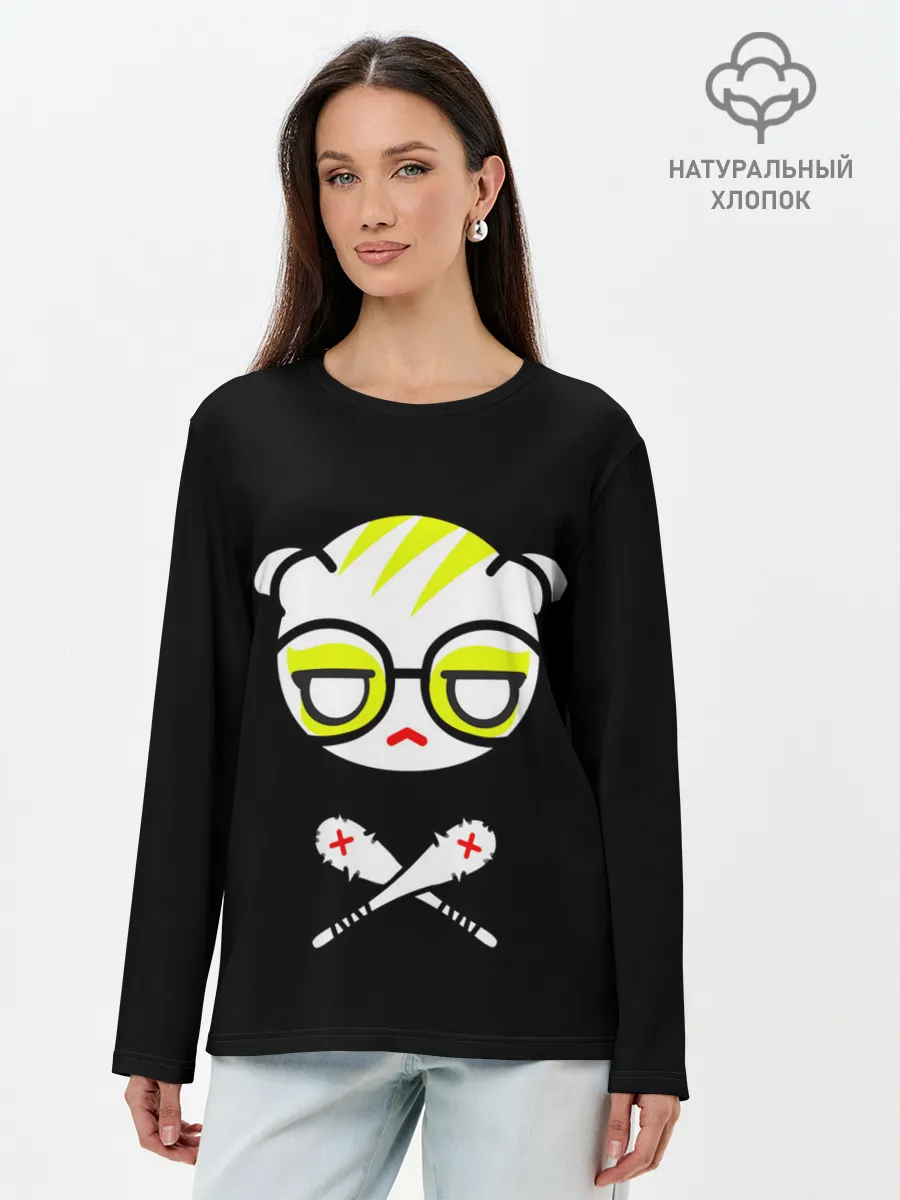 Лонгслив женский. Хлопок / Стильное Аниме лого