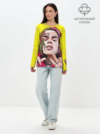 Лонгслив женский. Хлопок / 6IX9INE