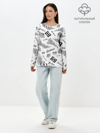 Лонгслив женский. Хлопок / 6IX9INE