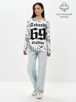 Лонгслив женский. Хлопок / 6IX9INE