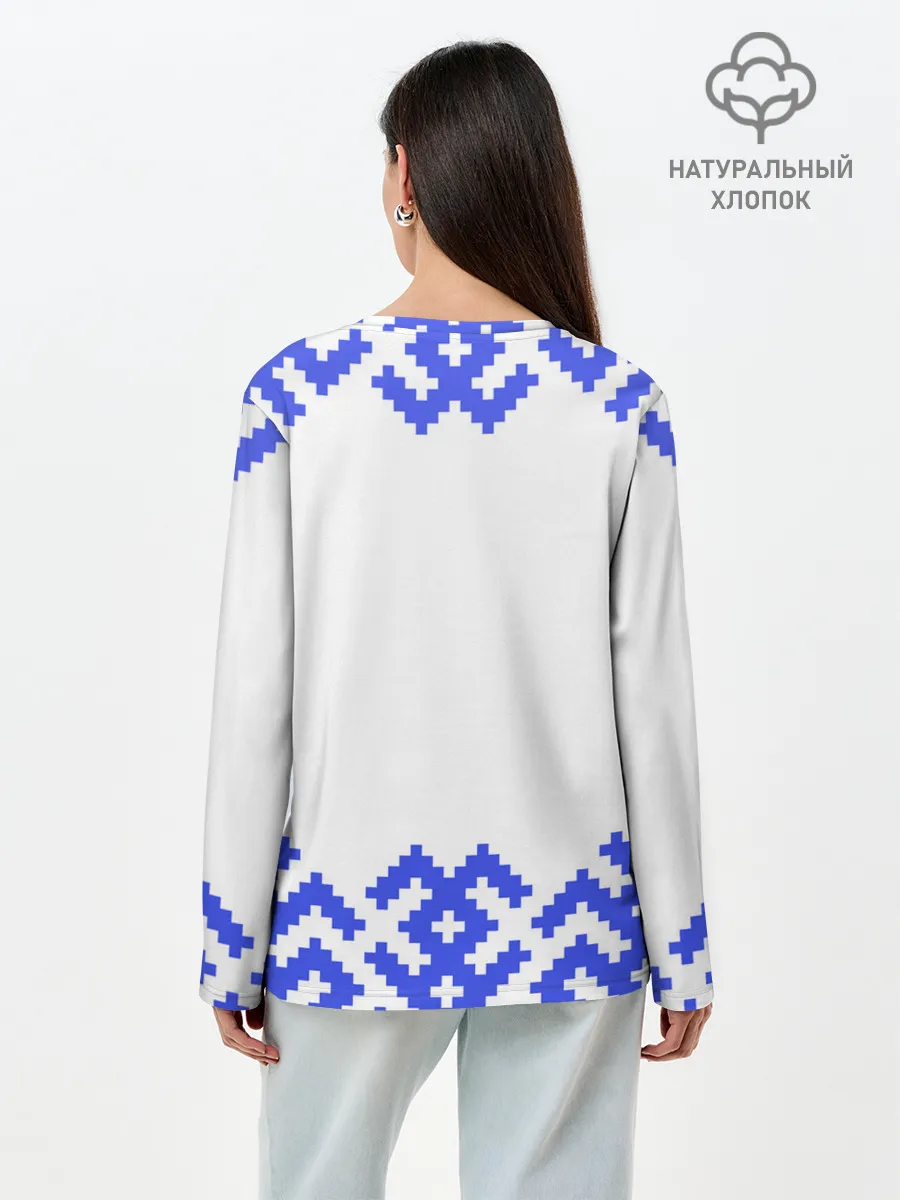 Лонгслив женский. Хлопок / Лес мой храм