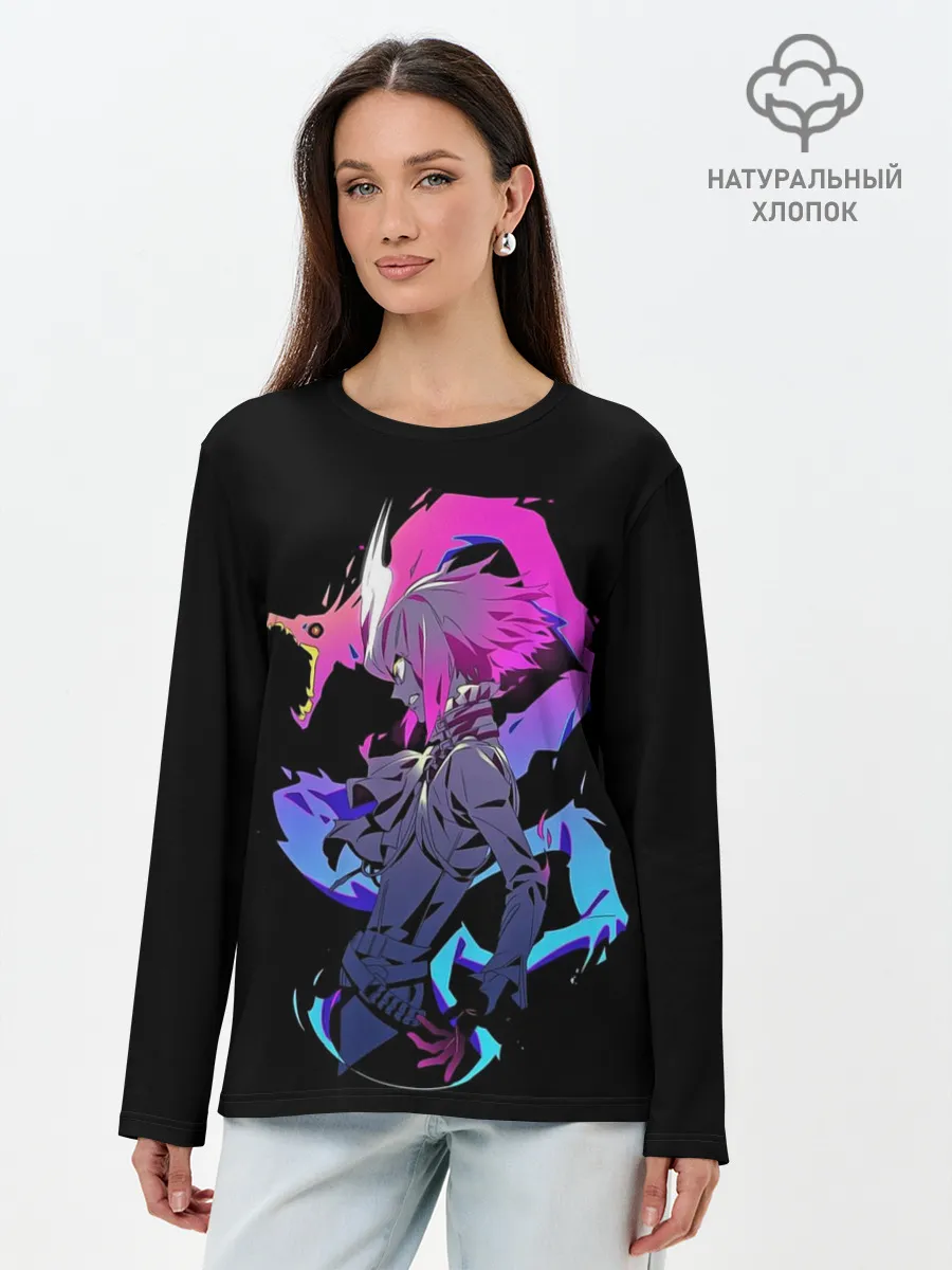 Лонгслив женский. Хлопок / Лио и Дракон