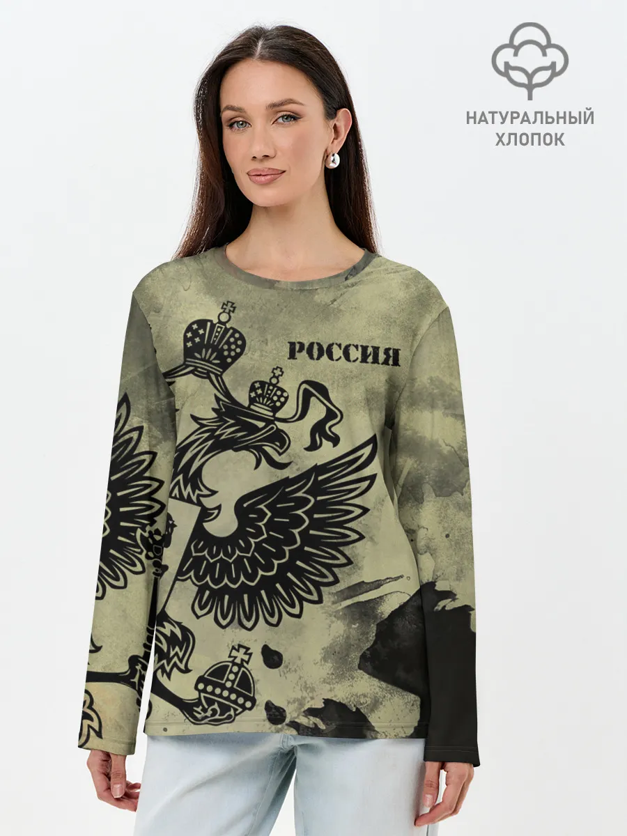 Лонгслив женский. Хлопок / Россия