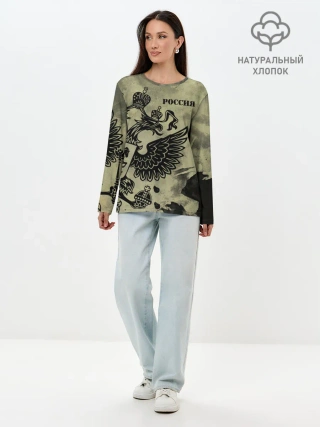 Лонгслив женский. Хлопок / Россия