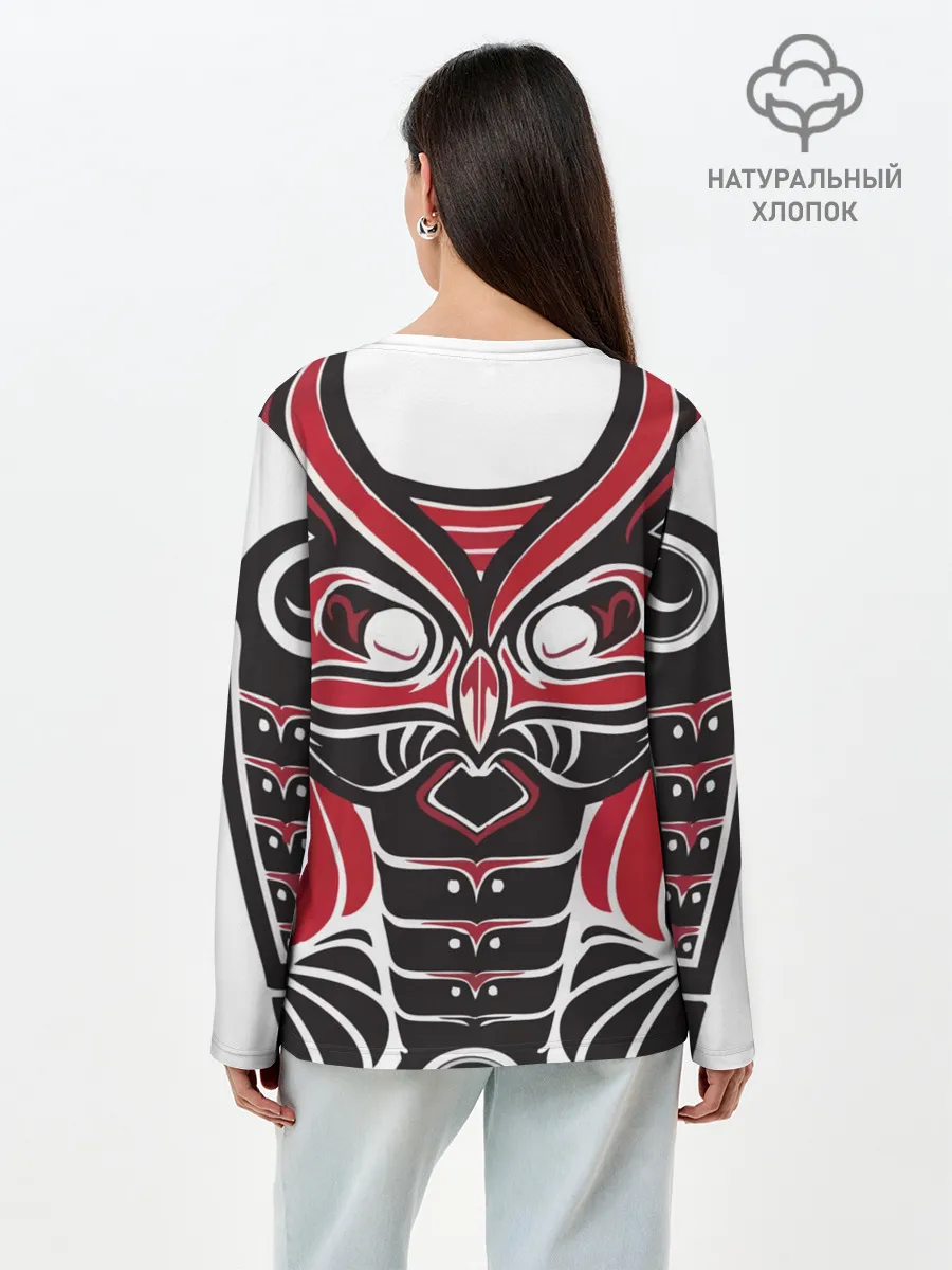 Лонгслив женский. Хлопок / Птица