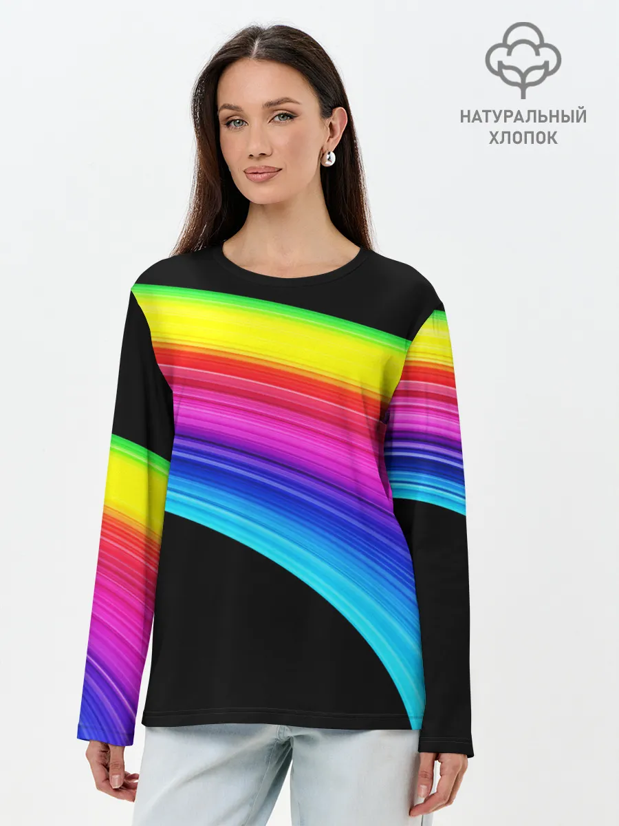 Лонгслив женский. Хлопок / ABSTRACT TREND