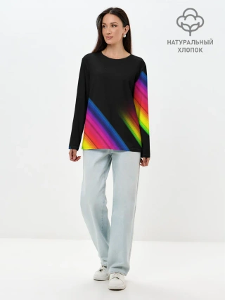 Лонгслив женский. Хлопок / НЕОНОВАЯ ТЕКСТУРА