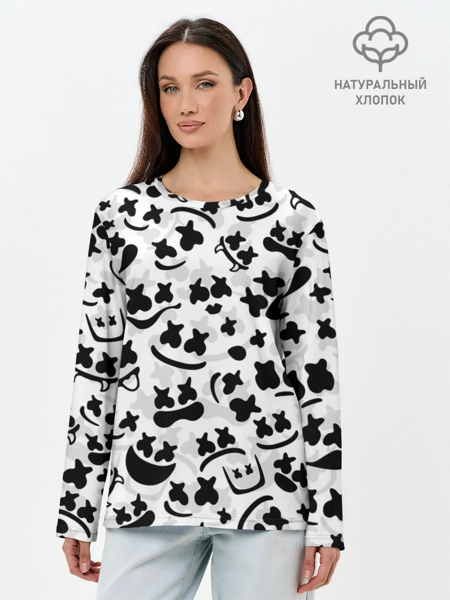 Лонгслив женский. Хлопок / MARSHMELLO FACE