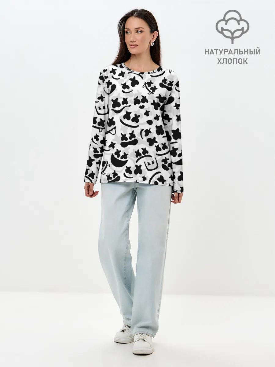 Лонгслив женский. Хлопок / MARSHMELLO FACE