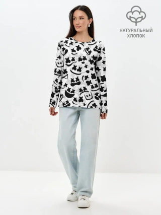 Лонгслив женский. Хлопок / MARSHMELLO FACE