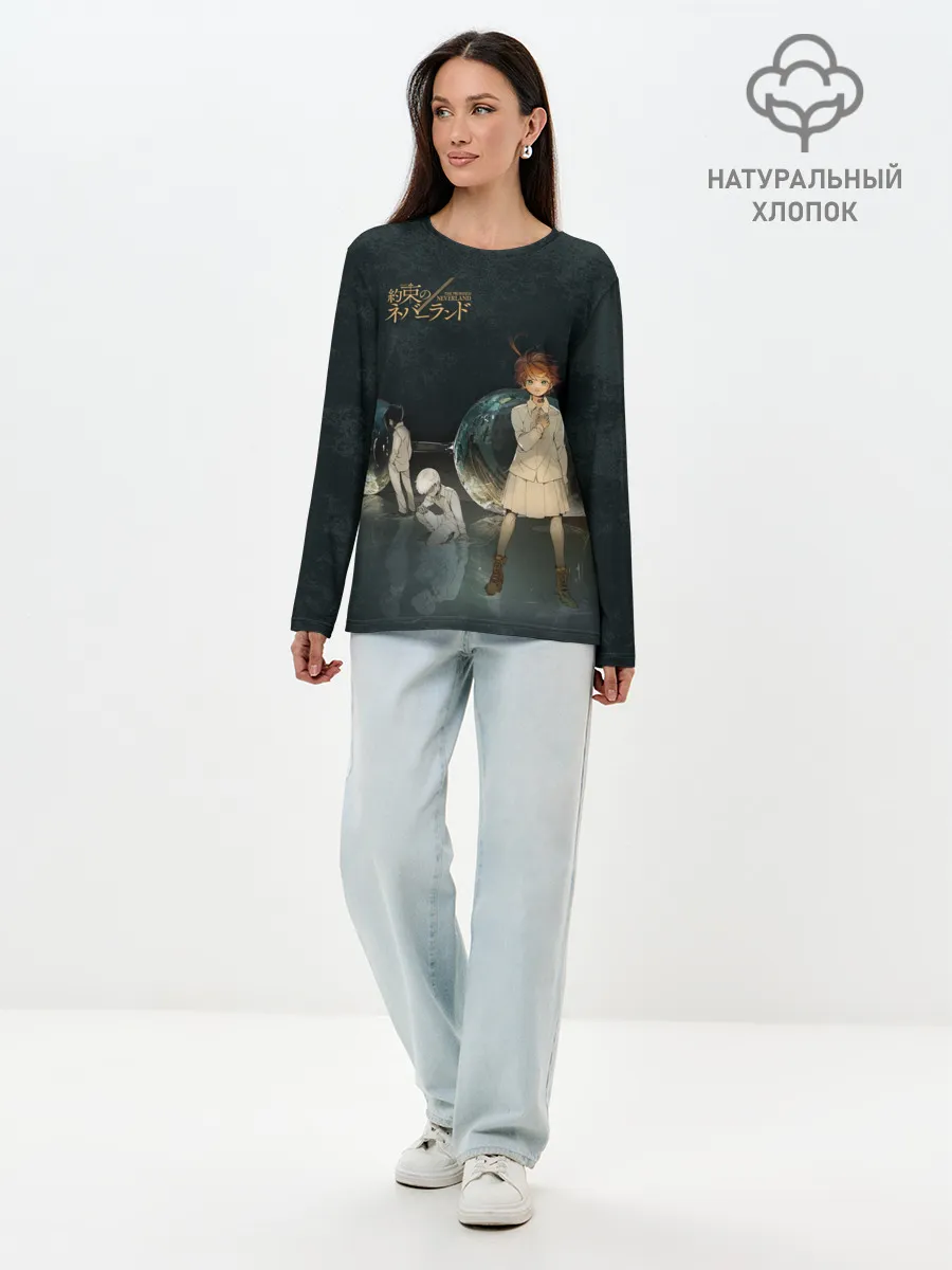 Лонгслив женский. Хлопок / The Promised Neverland Logo