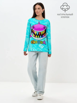 Лонгслив женский. Хлопок / 6IX9INE GOOBA