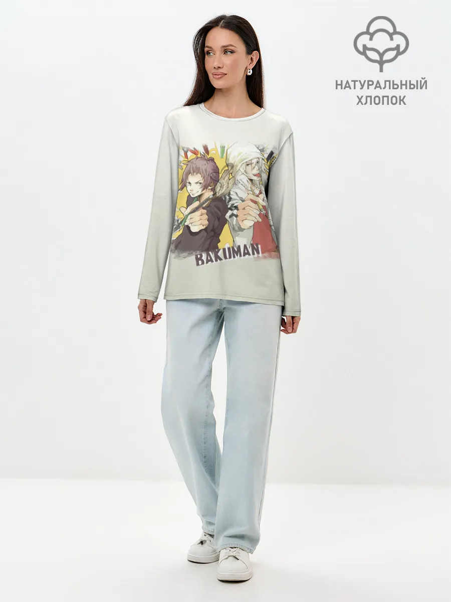 Лонгслив женский. Хлопок / Моритака и Шинта. БАКУМАН