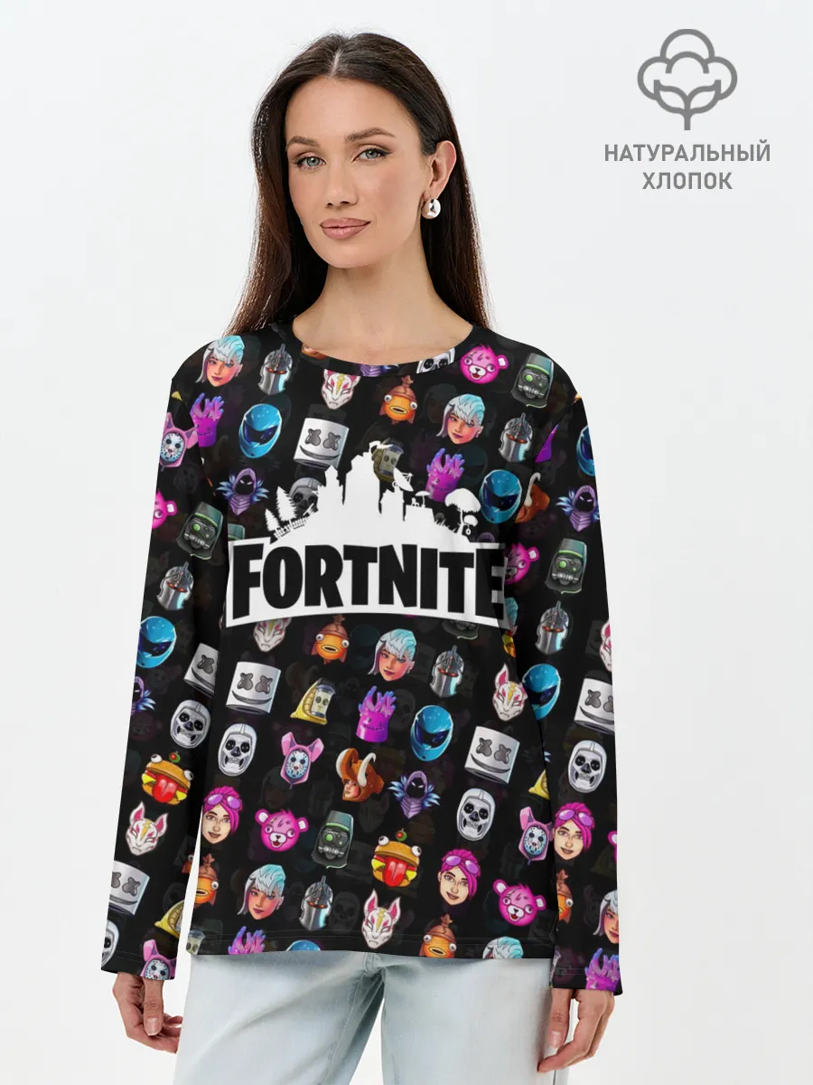 Лонгслив женский. Хлопок / FORTNITE