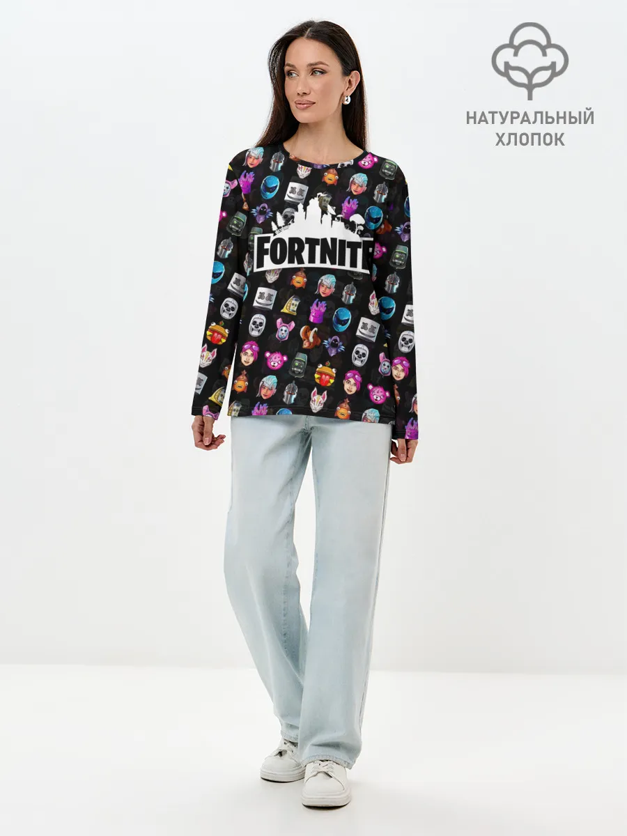 Лонгслив женский. Хлопок / FORTNITE