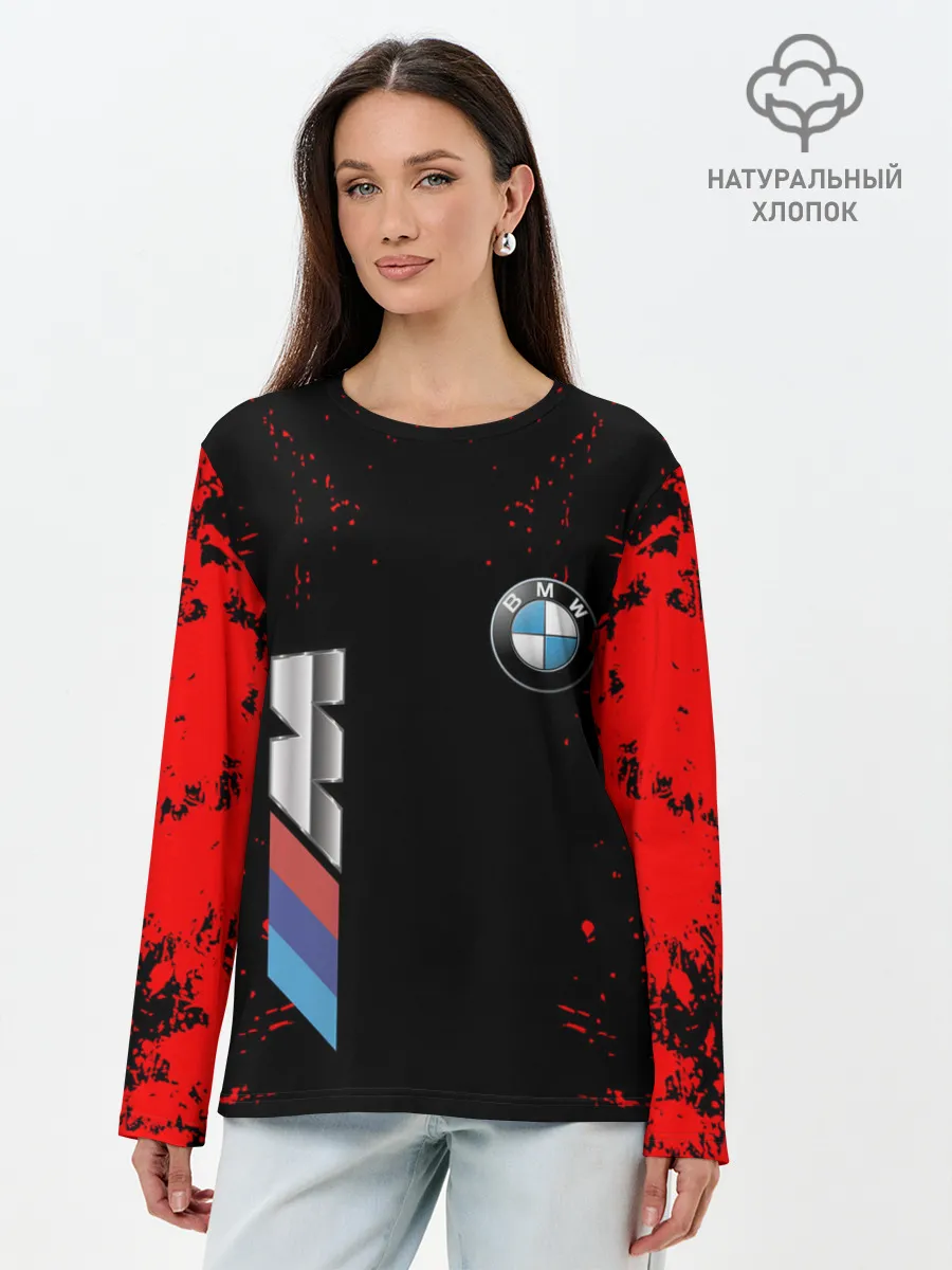 Лонгслив женский. Хлопок / BMW